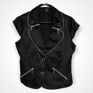 Rue21 black zipper vest